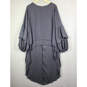 Pretty Garden High Low Lantern Sleeve Blouse Whimsygoth Dark Fairy Witchy Size L